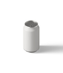 Sleek blank white can mockup ready for your beverage branding and package design project