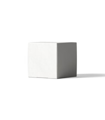 Clean white cube for product mockups, packaging design, or minimalist presentations