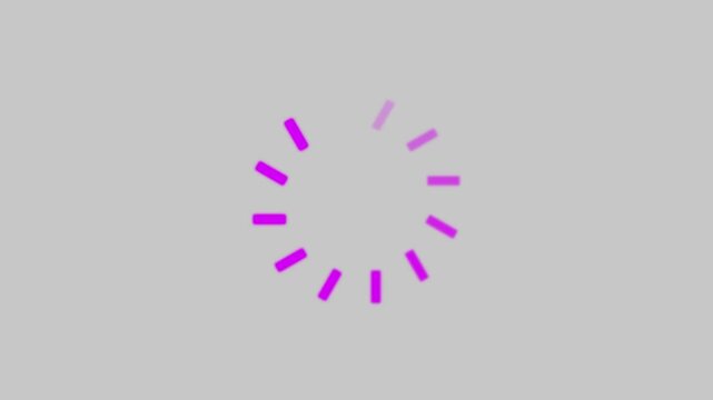 Minimalist Black Loading Spinner Animation on Pure 