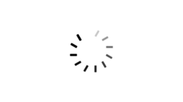 Minimalist Black Loading Spinner Animation on Pure 