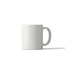 Simple white mug ready for your custom design, logo or branding, perfect for mockups