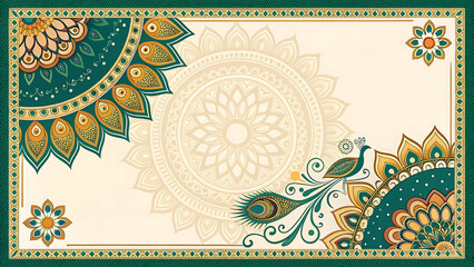 Indian culture themed frame generative ai