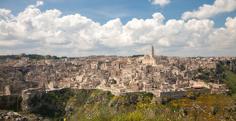Aerial view on Matera, Italy