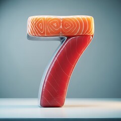 Creative Food Number Seven Combination of Salmon and Tuna