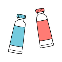 絵具のシンプルイラスト