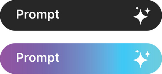 AI prompt generates interface bar icon. Chatbot command signs. text input and output signs. Natural language processing input graphic design