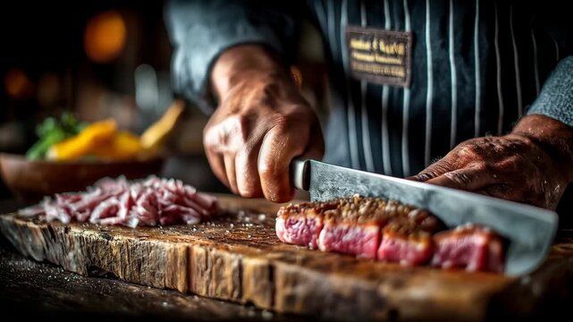 Zero Waste Cooking Chefs Guide to Skillful Preparation of Delicious Steak and Food in Kitchen, Emphasizing Every Ingredients Use