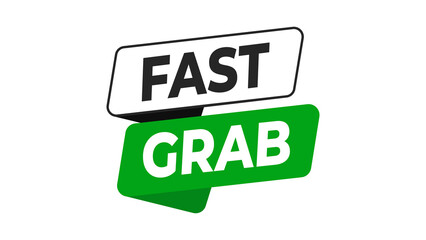 Fast grab offer concept with dynamic typography and modern design on an isolated background, ideal for promotional marketing. isolated on transparent background