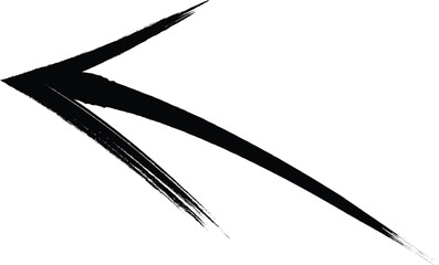 hand-drawn arrow marker isolated.hand-drawn brush stroke arrows on transparent background
