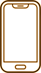 Simple outline of a modern smartphone