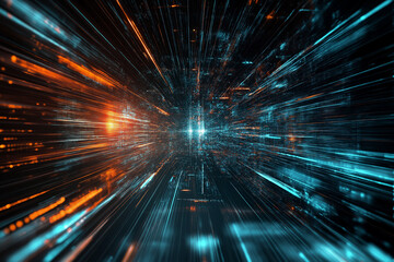 Abstract data flow in virtual space