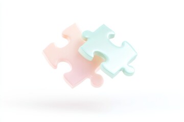 Colorful puzzle pieces for children's educational play and creativity concept