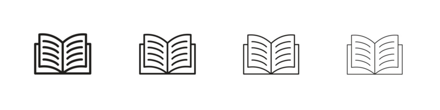 Book icons. premium symbol. Vector sign icon logo template.