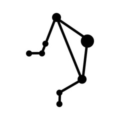 Libra Zodiac Constellations. Flat Image