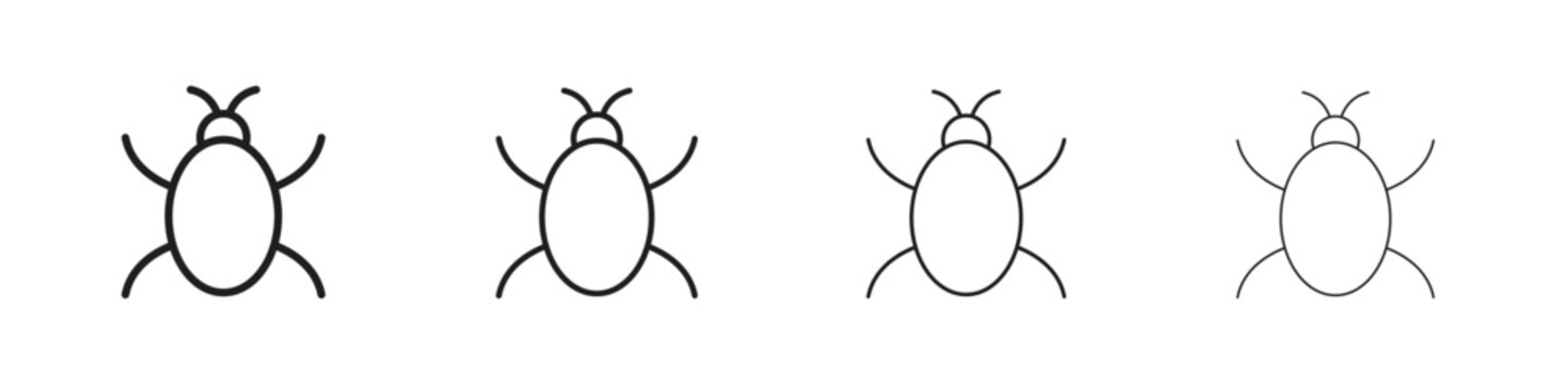 Bug icons. premium symbol. Vector sign icon logo template.