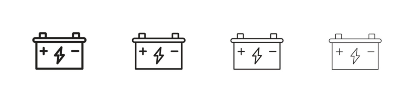 Car battery icons. premium symbol. Vector sign icon logo template.