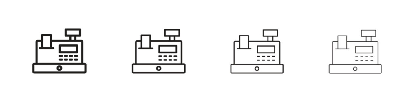 Cash register icons. premium symbol. Vector sign icon logo template.
