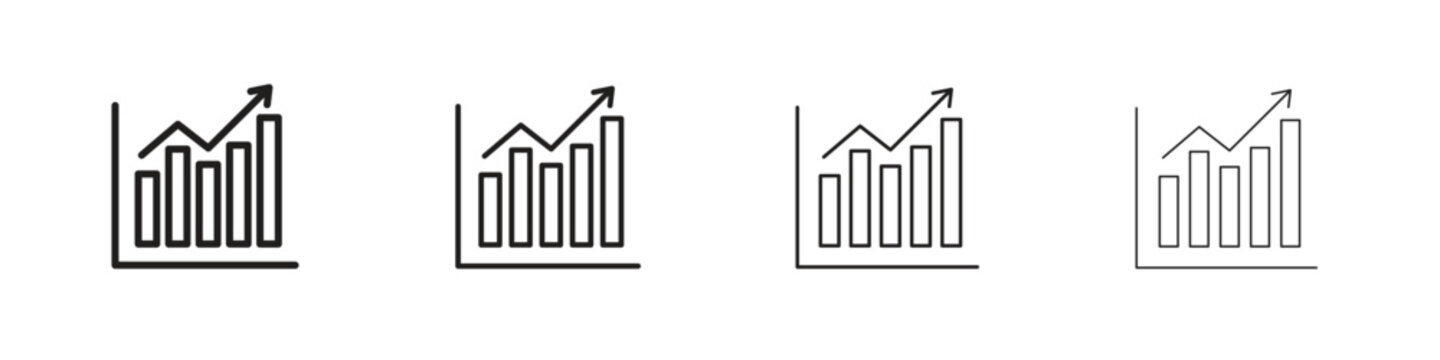 Chart histogram icons. premium symbol. Vector sign icon logo template.
