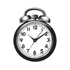 black clock isolated on white