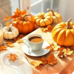 coffee and pumpkin