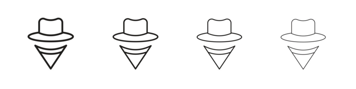Cowboy icons. premium symbol. Vector sign icon logo template.