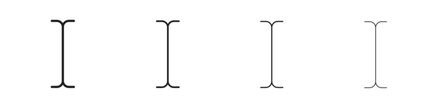 Cursor text icons. premium symbol. Vector sign icon logo template.