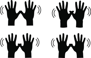 Hand sign language for the letter h illustration