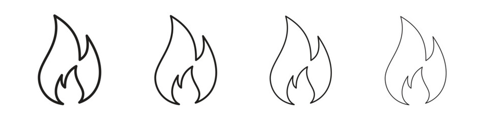 Obraz premium Flame icons. premium symbol. Vector sign icon logo template.