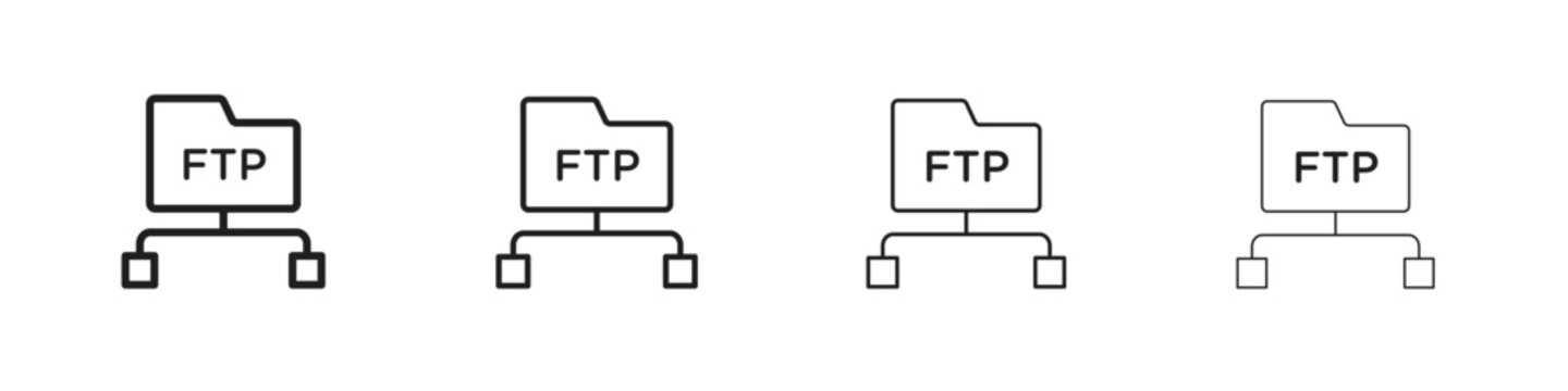 FTP icons. premium symbol. Vector sign icon logo template.
