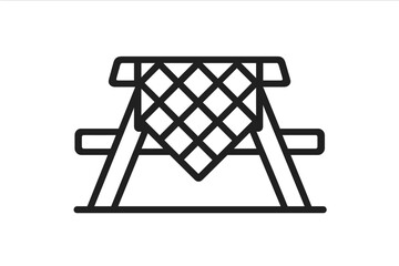 Picnic table with checkered blanket for outdoor dining and leisure activities