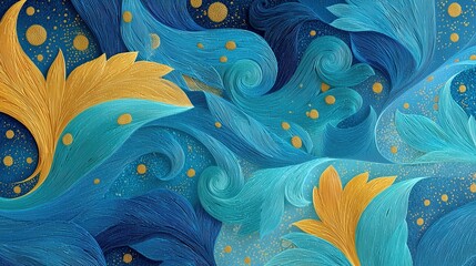 Green and Yellow duotone fluid