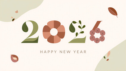 Clean and modern 2026 New Year with minimalist layouts and gradients, perfect for holiday greetings or seasonal branding
