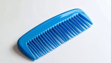 Blue hair picks rest in mirrored stillness—ritual of symmetry and utilitarian grace, where grid handles and aligned teeth choreograph the emotional architecture of identity, care, and minimalist rhyth