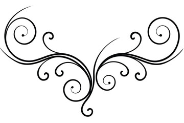 Adobe Illustrator Artwork  Set of hand drawn decorative borders and dividers. Elegant calligraphic lines, vintage flourishes and ornamental swirls for page decoration, wedding invitations or web desig