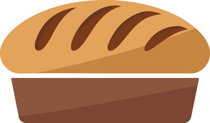 Vector illustration of bread isolated on transparent background