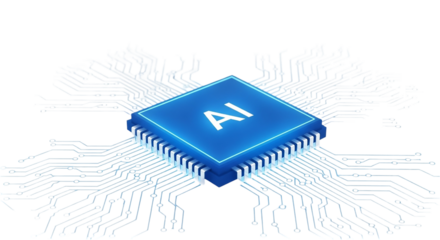Artificial Intelligence Microchip Technology Neural Network Machine Learning AI Processor Motherboard Circuitry Digital
