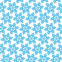 Winter seamless pattern with snowflakes, holiday background. Vector illustration for fabric, textile wallpaper, posters, gift wrapping paper. Christmas vector illustration. Falling snow.