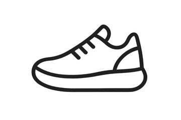 Single athletic sneaker or running shoe representing fitness and sports