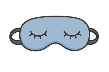 Light blue sleep mask accessory for comfortable rest and relaxation