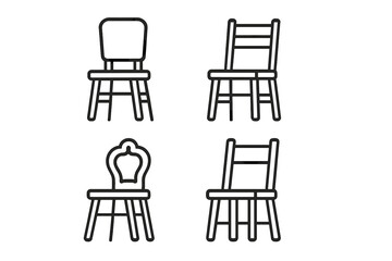 Various wooden chair designs for seating and interior decoration concepts
