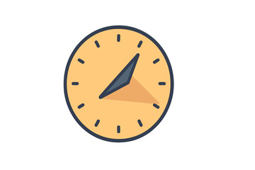 Simple clock face icon symbolizing time passage, deadline, or scheduled time change