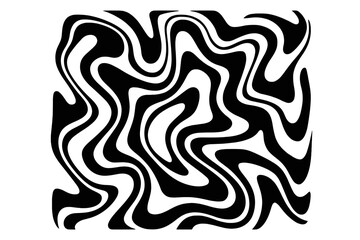 Abstract black and white liquid wavy pattern background for modern graphic design