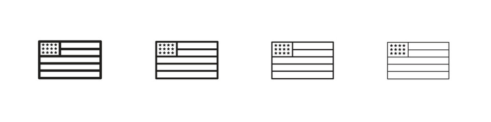 USA flag icons. premium symbol. Vector sign icon logo template. © Franklin