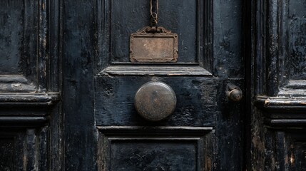 Fototapeta premium Rustic old wooden door with metal knob