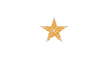 Obraz premium Golden star centered on a dark blue background creating a simple design element
