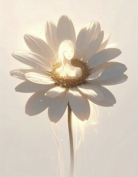 Magisch leuchtende G&auml;nsebl&uuml;mchen Bl&uuml;te