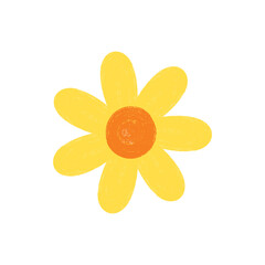 Cheerful Yellow Daisy Flower - Simple Spring Floral Illustration Design