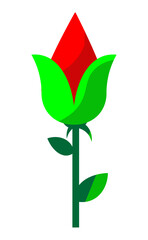 vector illustration of an abstract flower love rose valentine day, card