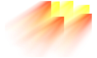 Abstract vibrant light rays illuminating colorful rectangular shapes