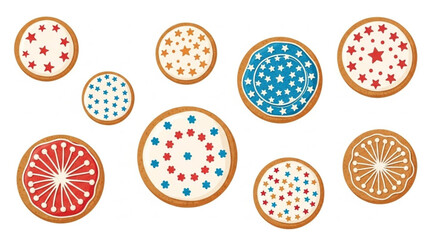 Festive iced gingerbread cookies with star and flower designs bring holiday cheer, perfect for sweet treats and baking projects, adding joy to every occasion